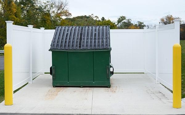 commercial dumpsters forbids certain materials from being placed in their dumpsters, including hazardous waste and electronics